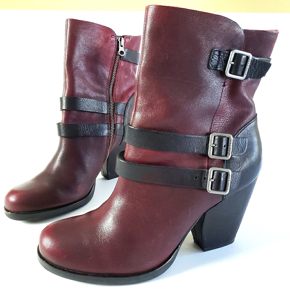 Kork- Ease Anki Mid Moto Belted Leather Boots 9.5